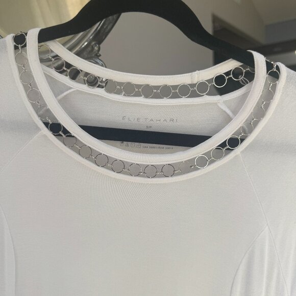 Ellie Tahari Top with Neckline Detail - Picture 4 of 5